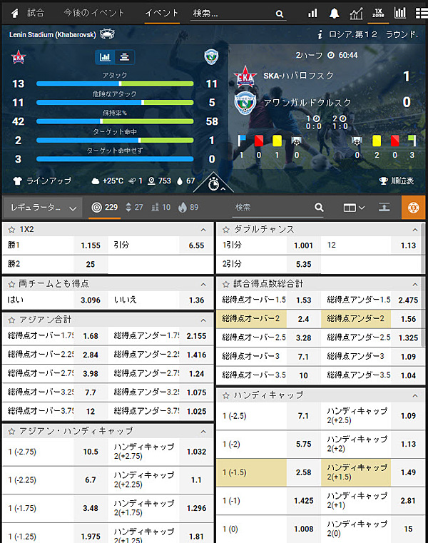 1xbitライブベットサッカー