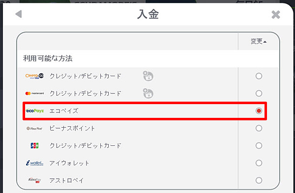 NETBET_入金エコペイズ1